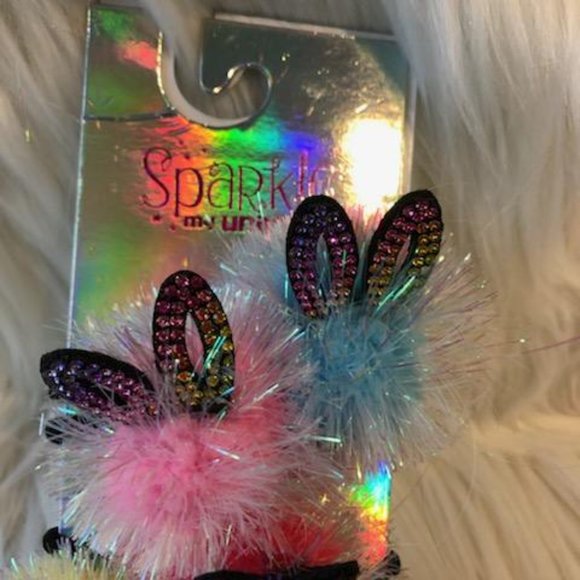 SparklemyUniverse Bunny Pompom Hair Accessory Set - Picture 4 of 8